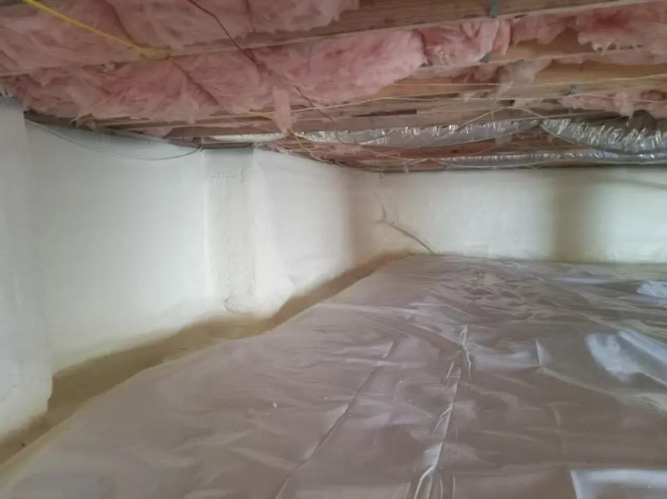 Crawl space encapsulation with closed-cell spray foam for Attic Insulation in Muleshoe